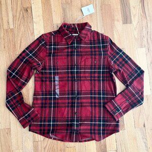 New Faherty Women's Legend Sweater Shirt Homeward Bound Plaid Size S NWT